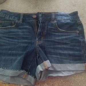 American Eagle Dark wash mid rise denim boy shorts